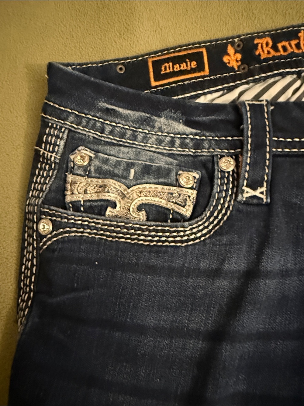 Rock Revival Women's Dark Indigo Boot Cut Jeans “Monje” - Picture 3 of 9